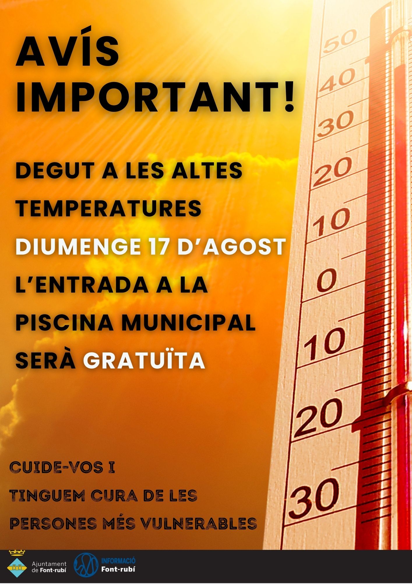 Onada de calor piscina gratuïta