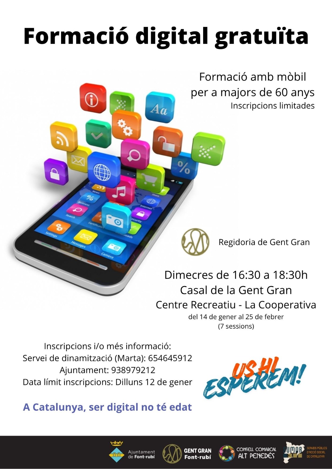  Formació digital gratuïta per a majors de 60 anys