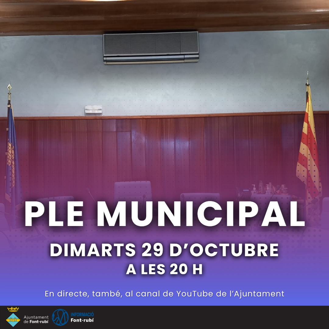 Convocatòria de Ple Municipal