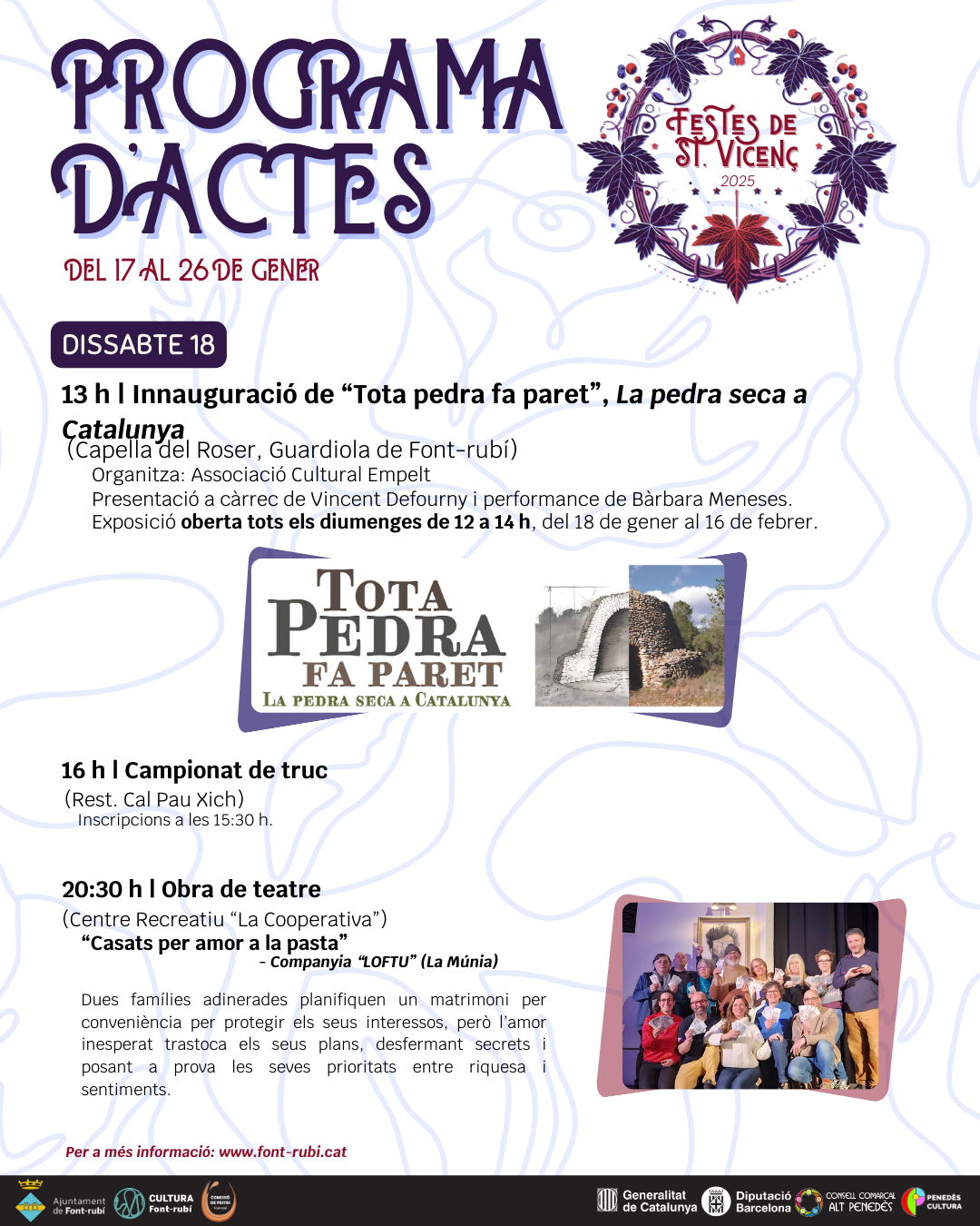 Festes de Sant Vicenç 2025 - Dissabte 18 de gener