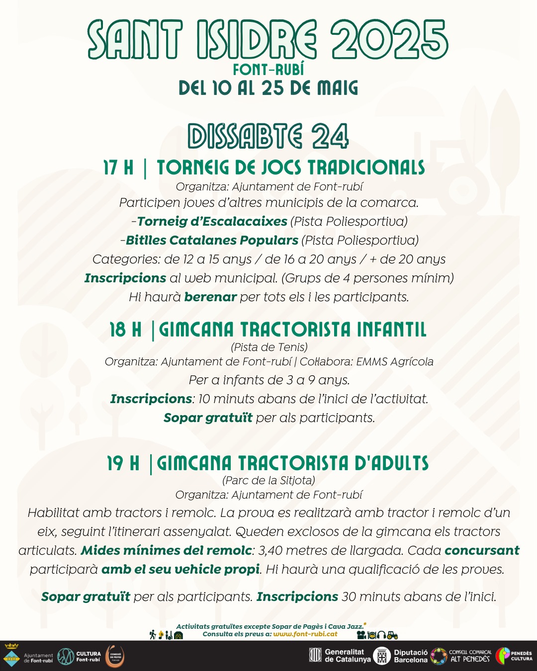 Festes de Sant Isidre 2025! - Dissabte 24 de maig