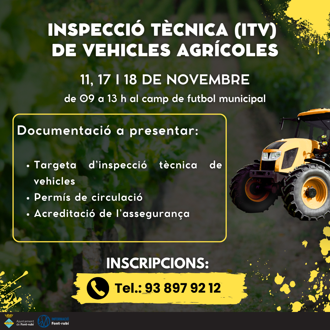 Inspecció tècnica de vehicles agrícoles (ITV)