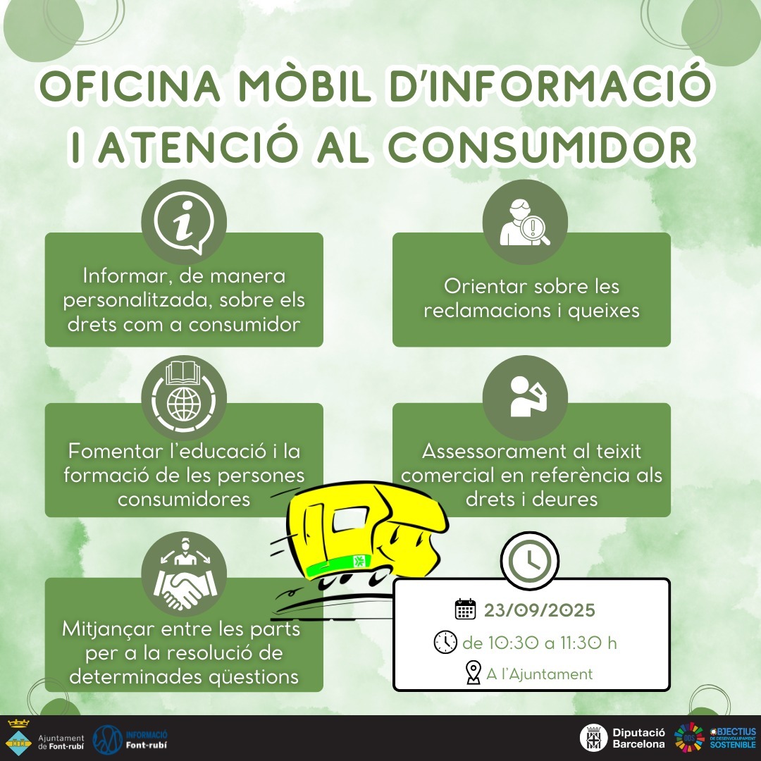 Oficina mòbil d'informació i d'atenció al consumidor - Setembre 2025